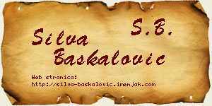 Silva Baškalović vizit kartica